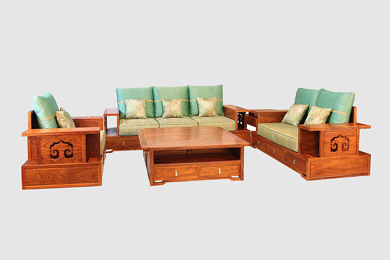 克拉玛依中式实木沙发简直太美了